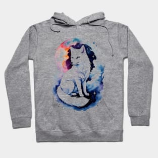 Watercolor Arctic Fox Hoodie